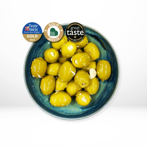 Hand-Stuffed Garlic Olives